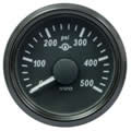 VDO SingleViu 1167 Gear Oil Pressure 500PSI Black 52mm gauge